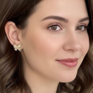 New Gold Butterfly Earrings